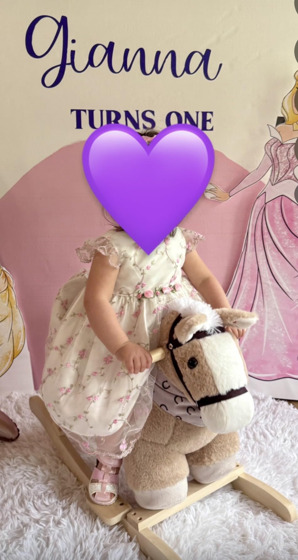 Rock My Baby Rocking Horse with Seat, Plush Ride-On Rocker with Realistic Sound, Wooden Rocking Horse for Toddlers Ages 1-3, Caramel Horse, CPC Certified customer photo 1