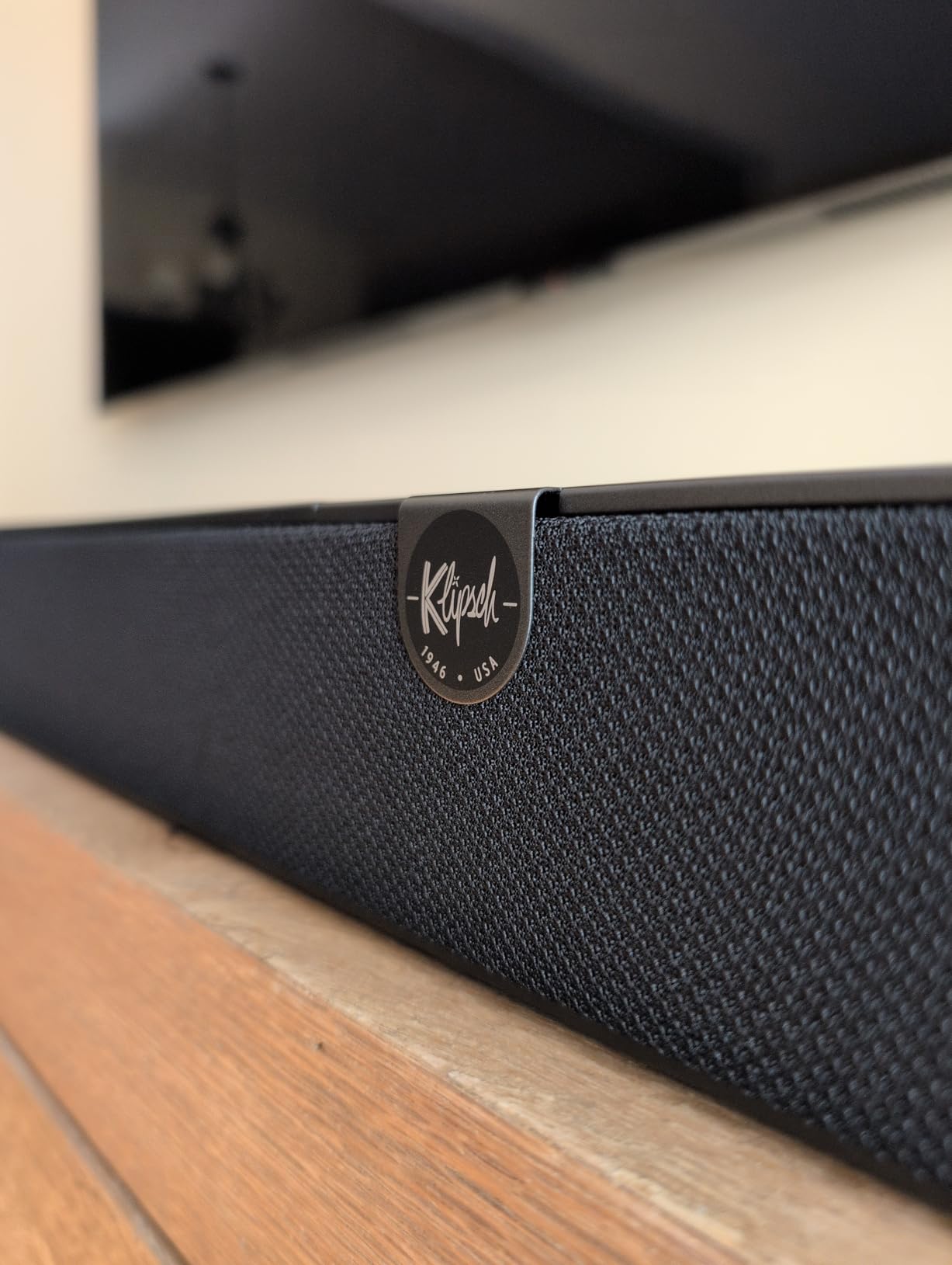 Klipsch Flexus CORE 300 5.1.2 Channel Powered by Onkyo Bluetooth Sound Bar with Dirac Live Room Correction, Dolby Atmos and Custom Tuned Bass - Walnut Without Wall Mount customer photo 2