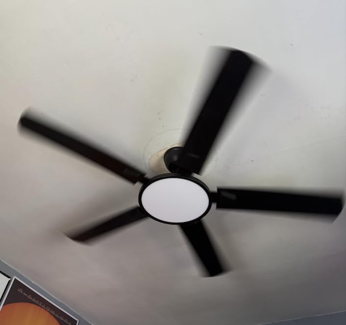 OJX Ceiling Fans with Lights, 52 inch Ceiling fan with Light and Remote/APP Control, 3CCT, Quiet DC Reversible, Dimmable, Modern Ceiling Fan for Bedroom, Living Room, Kitchen, Indoor/Outdoor Use customer photo 1