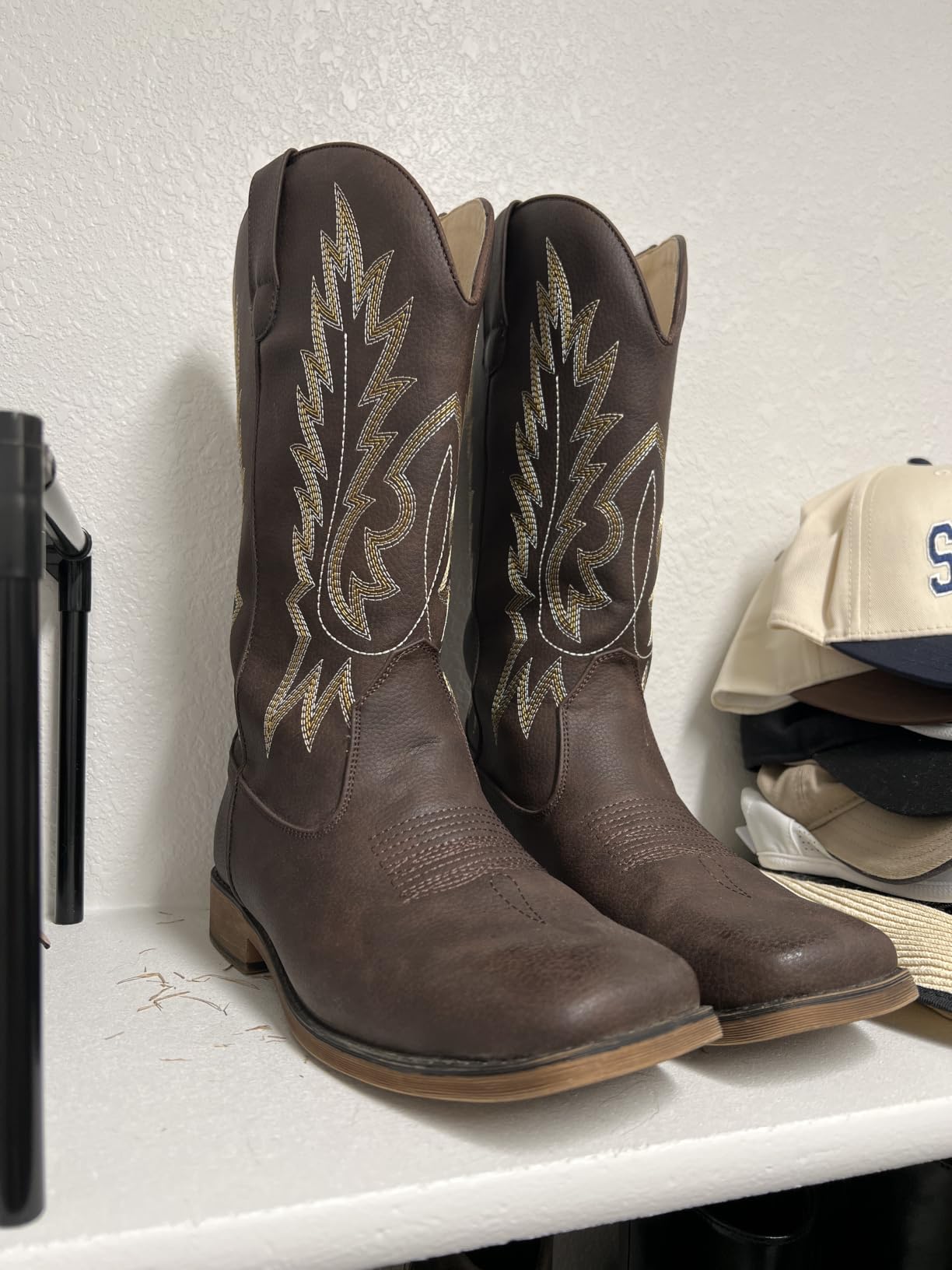 IUV Cowboy Boots For Women Square Toe Wide Western Mid Calf Cowgirl Boots customer photo 1