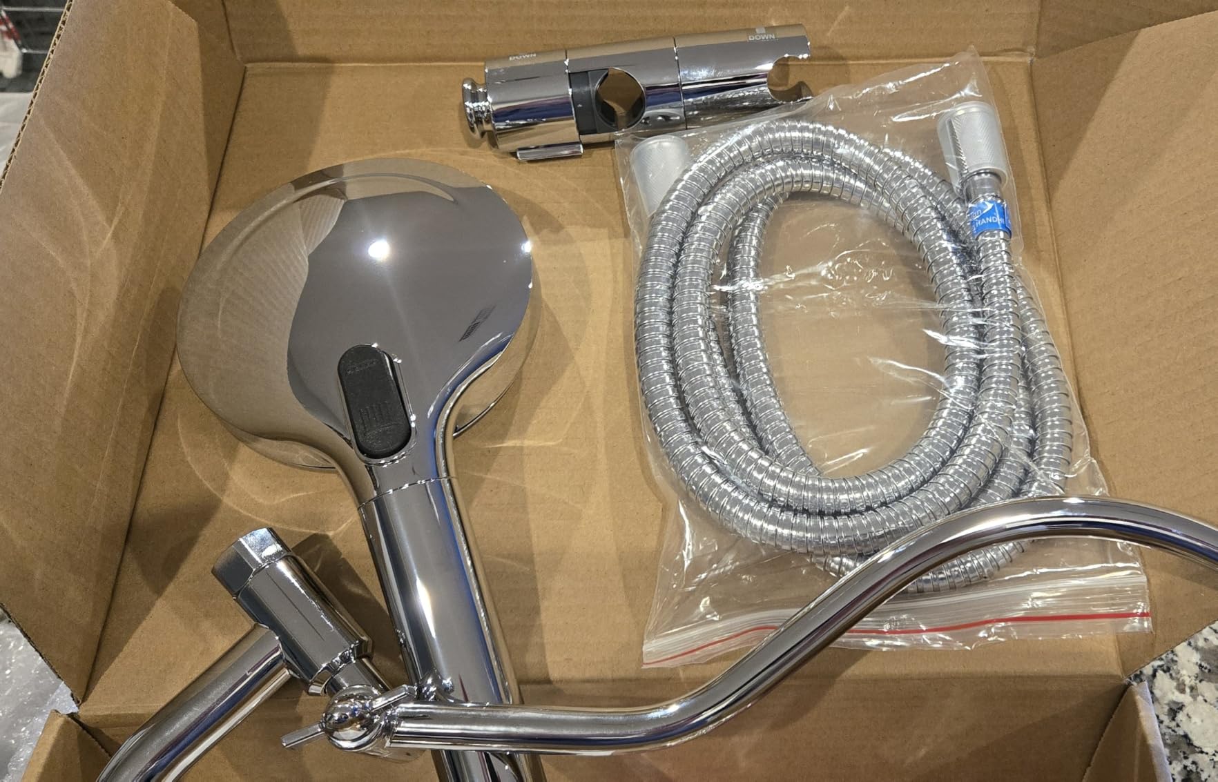 Hibbent cUPC Certified High Pressure 13'' Rainfall Shower Head with 5-Spray | Shower Heads with Handheld 10-Spray Combo, All Metal Easy Reach 4-way Diverter Extension Arm, 71'' Hose & Holder, Chrome customer photo 1