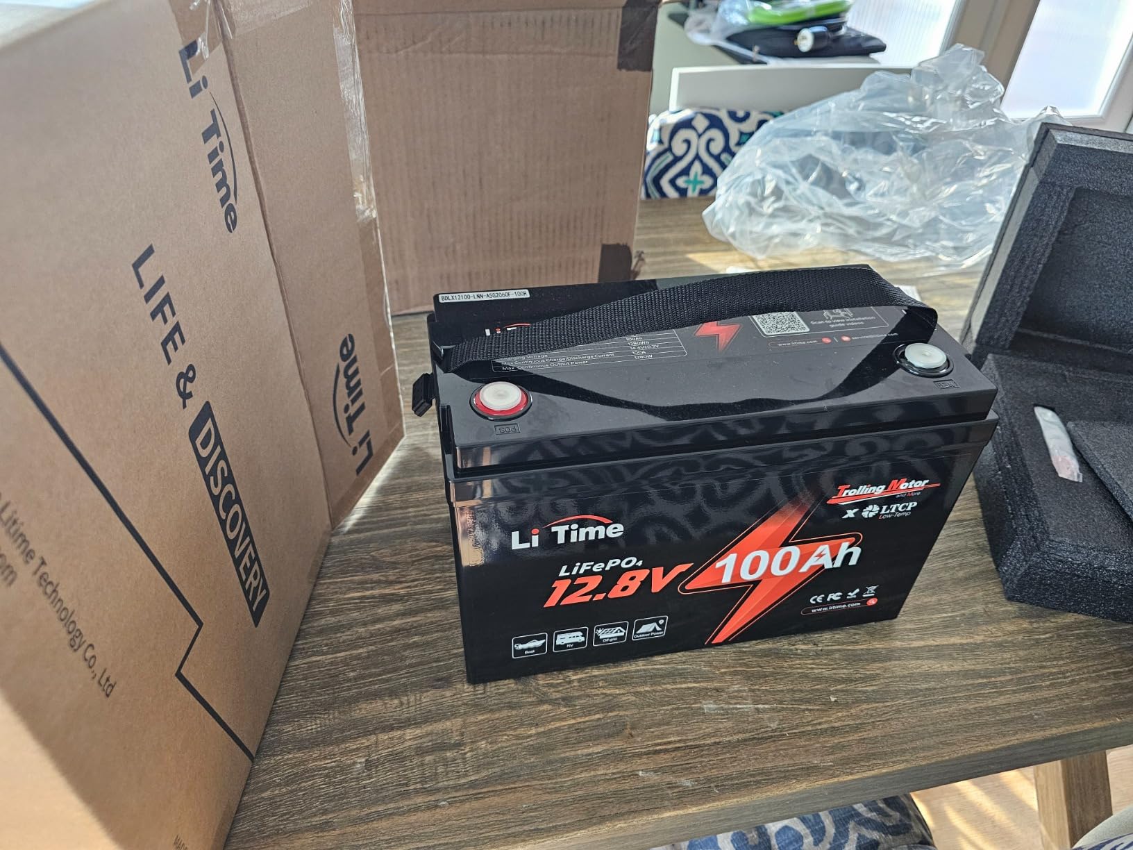 Litime 12V 100Ah LiFePO4 Battery Bluetooth, Group 27 Lithium Battery, Built-in 100A BMS with Low-Temp Protection, Max. 15000 Deep Cycles, Perfect for RV, Travel Trailer, Trolling Motors customer photo 2