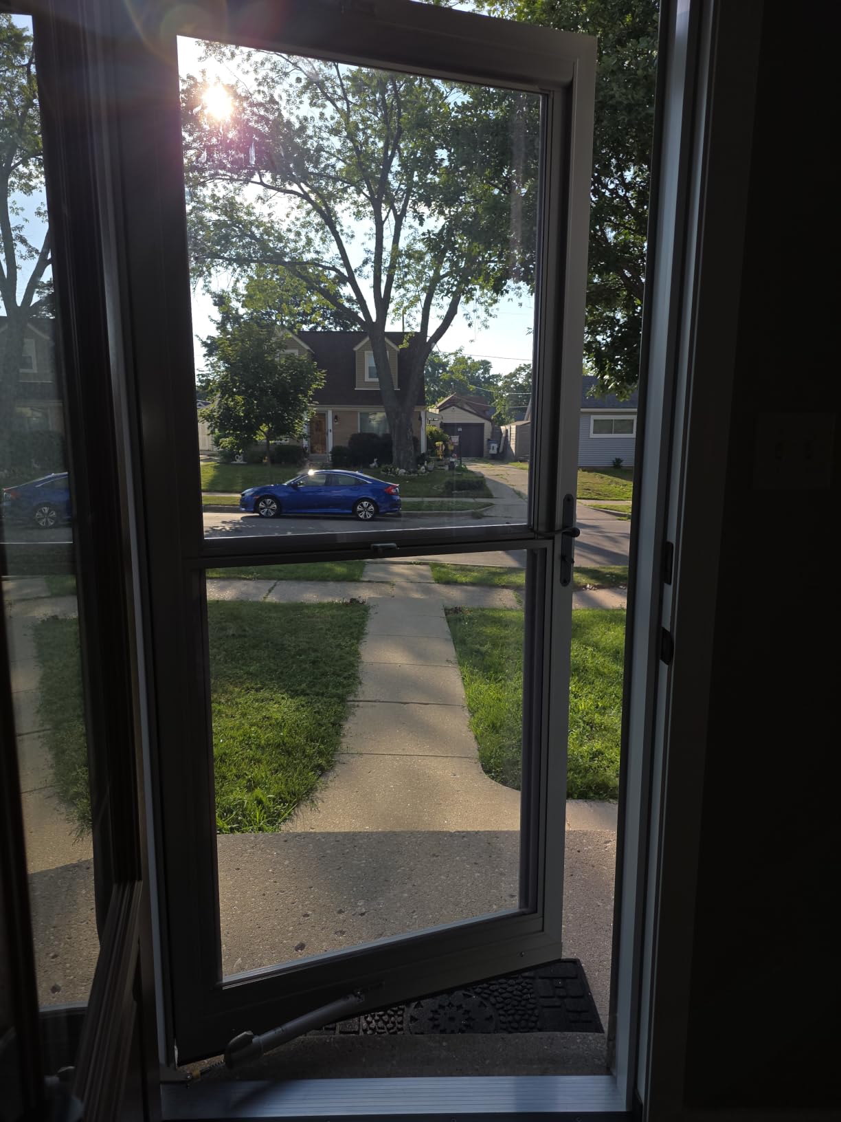 LARSON 80 Split Fullview with Low-E Glass 36-in. Black Storm Door customer photo 2