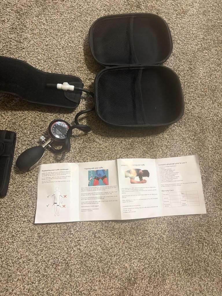 BFR Training System - Blood Flow Restriction Bands for Occlusion Training, Gym Vein Restriction, Muscle Strength and Growth Hormone Stimulation, Suitable for Men and Women Enjoy Fitness and Workout customer photo 1