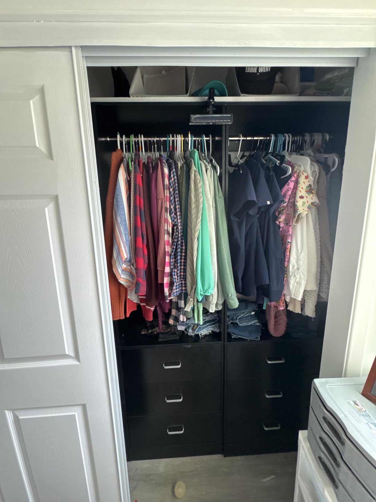 Besiost 4FT Closet Systems with 6 Wood Drawers, Closet System Set of 2 customer photo 1