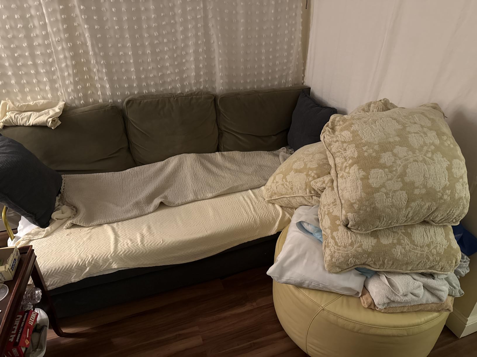 4-in-1 Folding Convertible Sofa Bed, 78 Inch Boneless Couch with Fixed-Shape Frame, Corduroy Loveseat Sleeper with Pull Out Bed, Floor Sofa Modular Futon Couch for Living Room Bedroom Lounge (Beige) customer photo 2