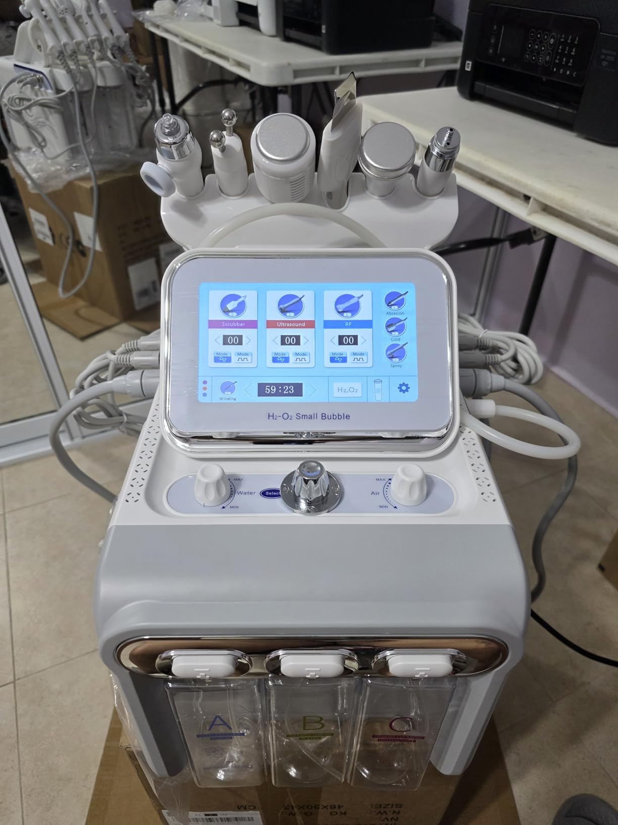 Hydrogen Oxygen 7 in1 Diamond Microdermabrasion Machine, Facial Peeling Skin Care for Salon Personal Home Use customer photo 2