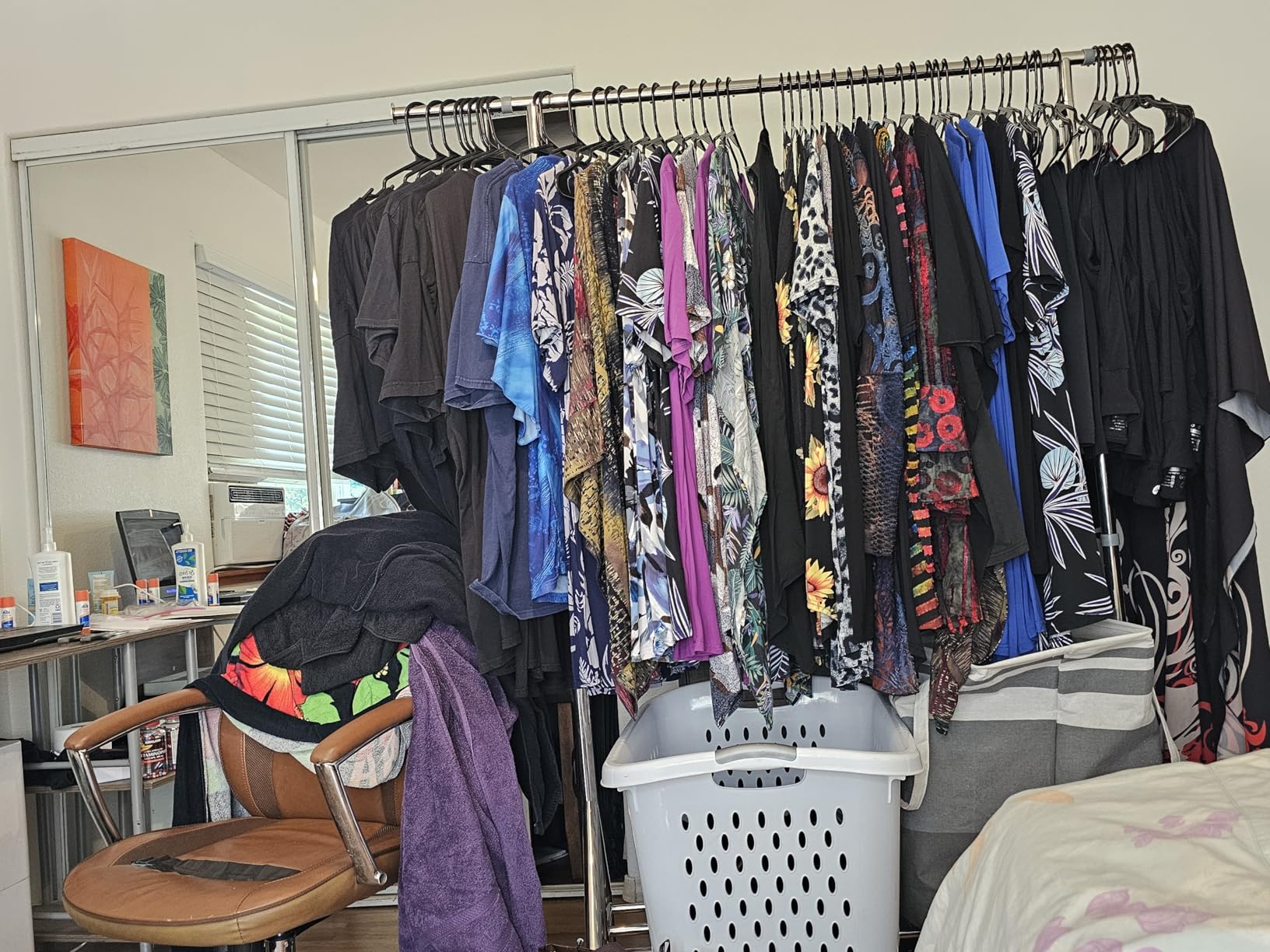 Upgraded 100% Stainless Steel Clothing Rack Load 760LBS, Heavy Duty Clothes Racks with Larger & Sturdy Wheel, Extendable & Adjustable Rolling Garment with Shelves for Hanging Portable Closet Rack customer photo 1