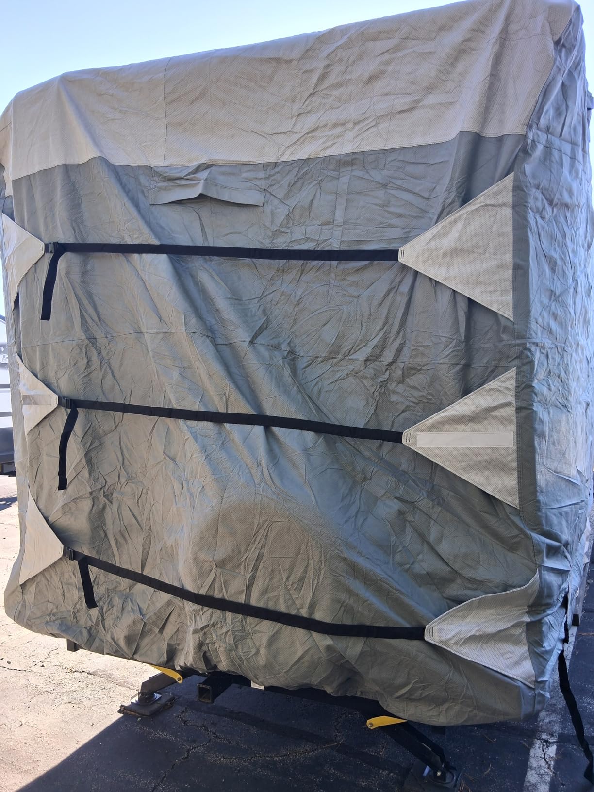 KING BIRD Enhanced RV Cover, Heavy Duty Snow Protection, Fits 22-24ft Travel Trailers Campers, with Adhesive Repair Patches,Windproof Straps&Tire Covers customer photo 1