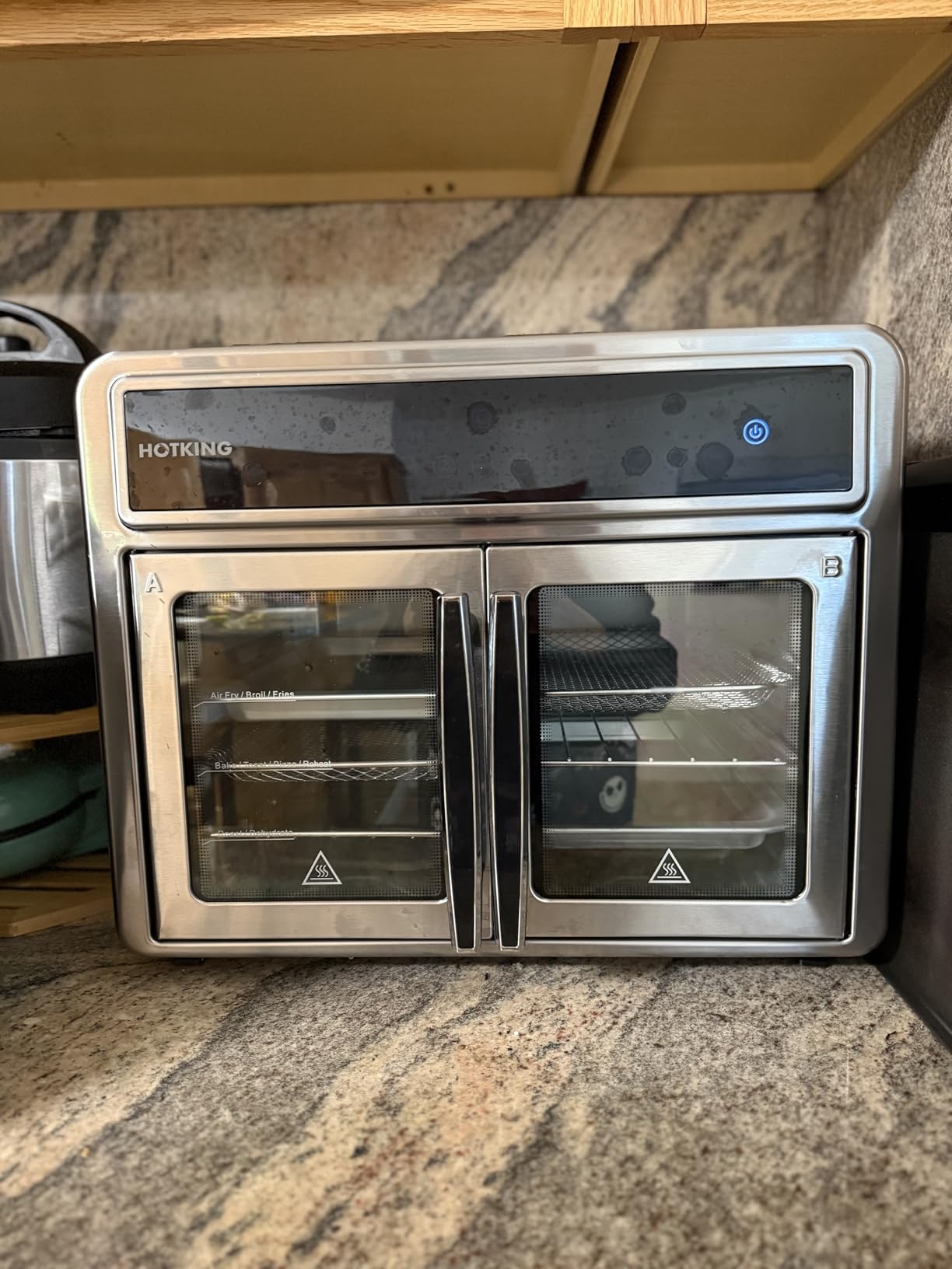 HotKing Dual-Zone Air Fryer Toaster Oven Combo, 28 QT XL Convection Oven | French Door, Stainless Steel Non-Toxic, 10-in-1 Multifunction, 500F Broil, Rotisserie, Dehydrate, Reheat, Bake, ETL Rated customer photo 2