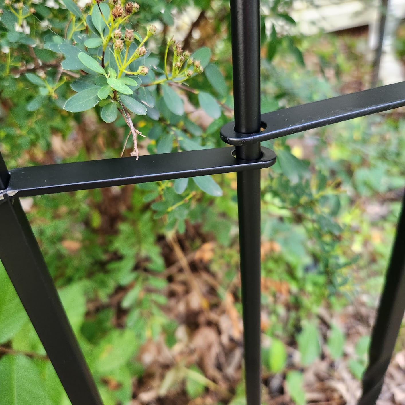 GILPWA 10 Panel No Dig Decorative Garden Fence, 32in(H)×24Ft(L) | Heavy-Duty Rustproof Square-Tube Twisted Metal Fence; Dog Fence Outdoor for Yard, Patios & Landscape Borders Animal Barrier customer photo 2