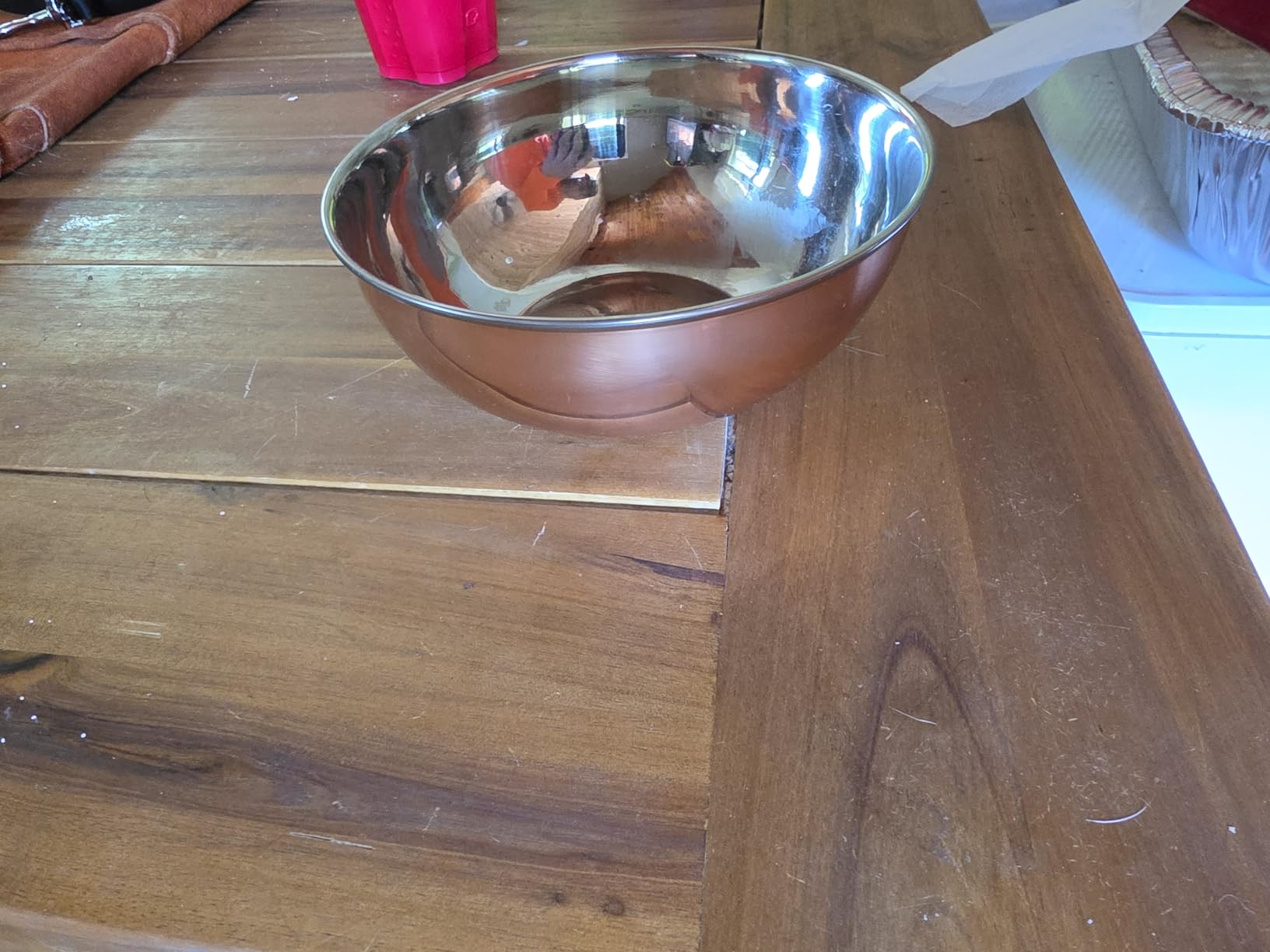 Kings County Tools Copper Mixing Bowls - 3 Piece Bowl Set for Cooking, Baking, Serving, and Prepping - Copper Stainless Steel Mixing Bowls - Nesting Bowls - Kitchen Essentials (Copper) customer photo 2