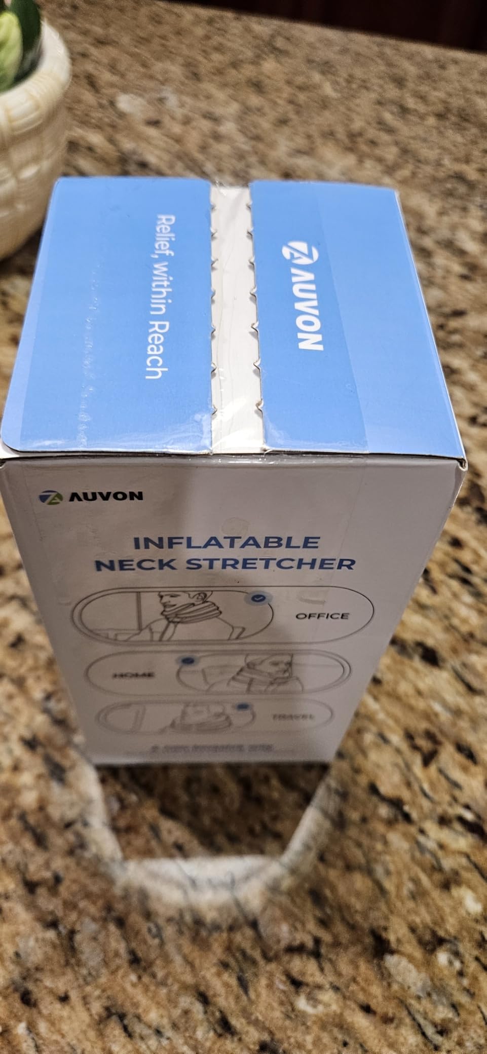 AUVON Inflatable Neck Stretcher with Chin-Up for Effective Neck Pain Relief | Cervical Stretcher with 3-Layer Design in Varying Sizes, Neck Brace Pillow for Neck Support, Decompression Home Use, L Size customer photo 1