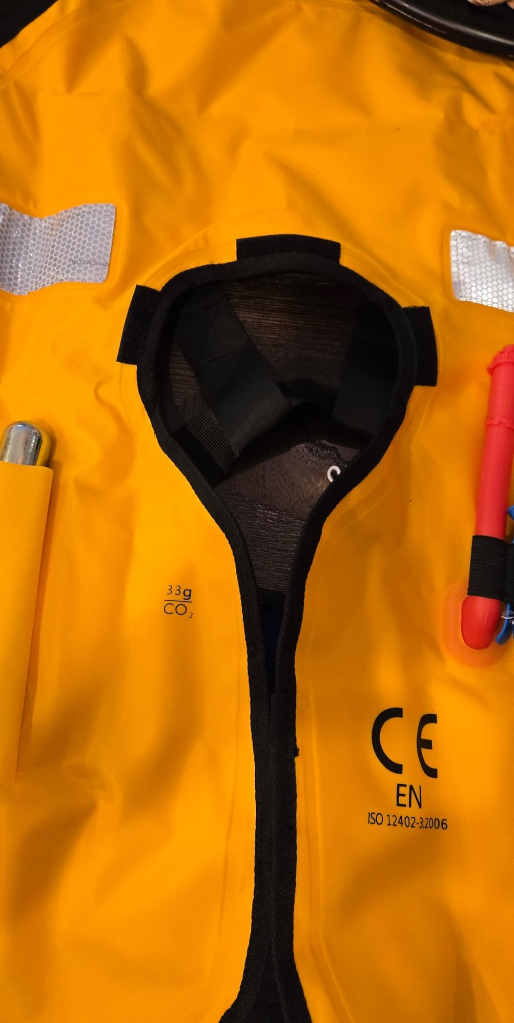 Manual Inflatable Life Jacket for Adults | Supports up to 330 lbs | Inflatable PFD Low Profile for Fishing Sailing Jet Skiing customer photo 1