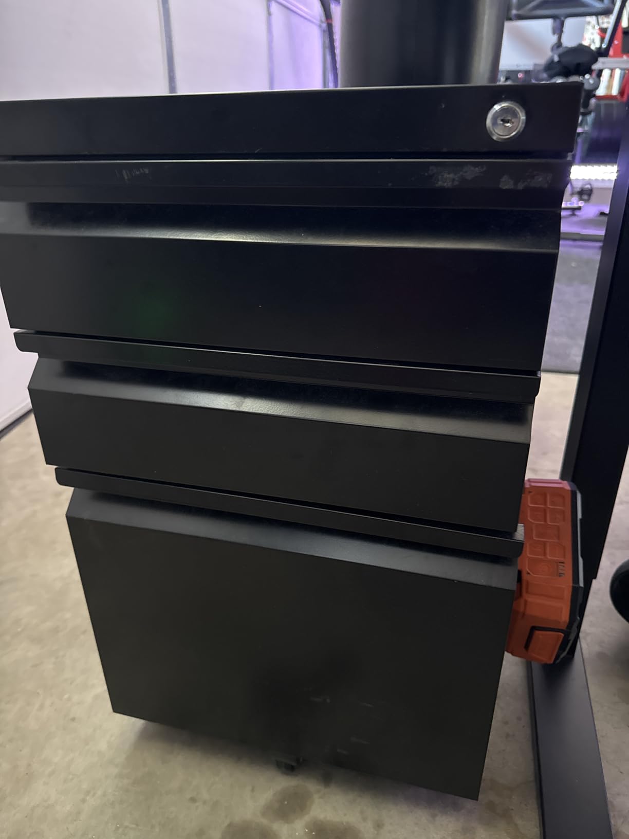 Superday Black File Cabinet 3 Drawer, Fully Assemble Metal Rolling Vertical Filing Cabinet with Wheels, Small Under Desk File Cabinets for Home Office customer photo 2