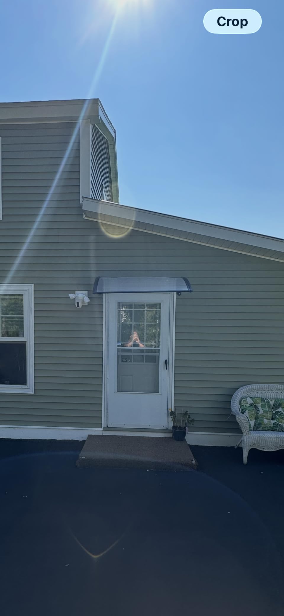 32x48'' Door Awning Exterior, Window Canopy for Front Door, UPF 50+ Polycarbonate Overhang Cover for Patio, Porch, Entryway, UV Rain & Snow Protection customer photo 1