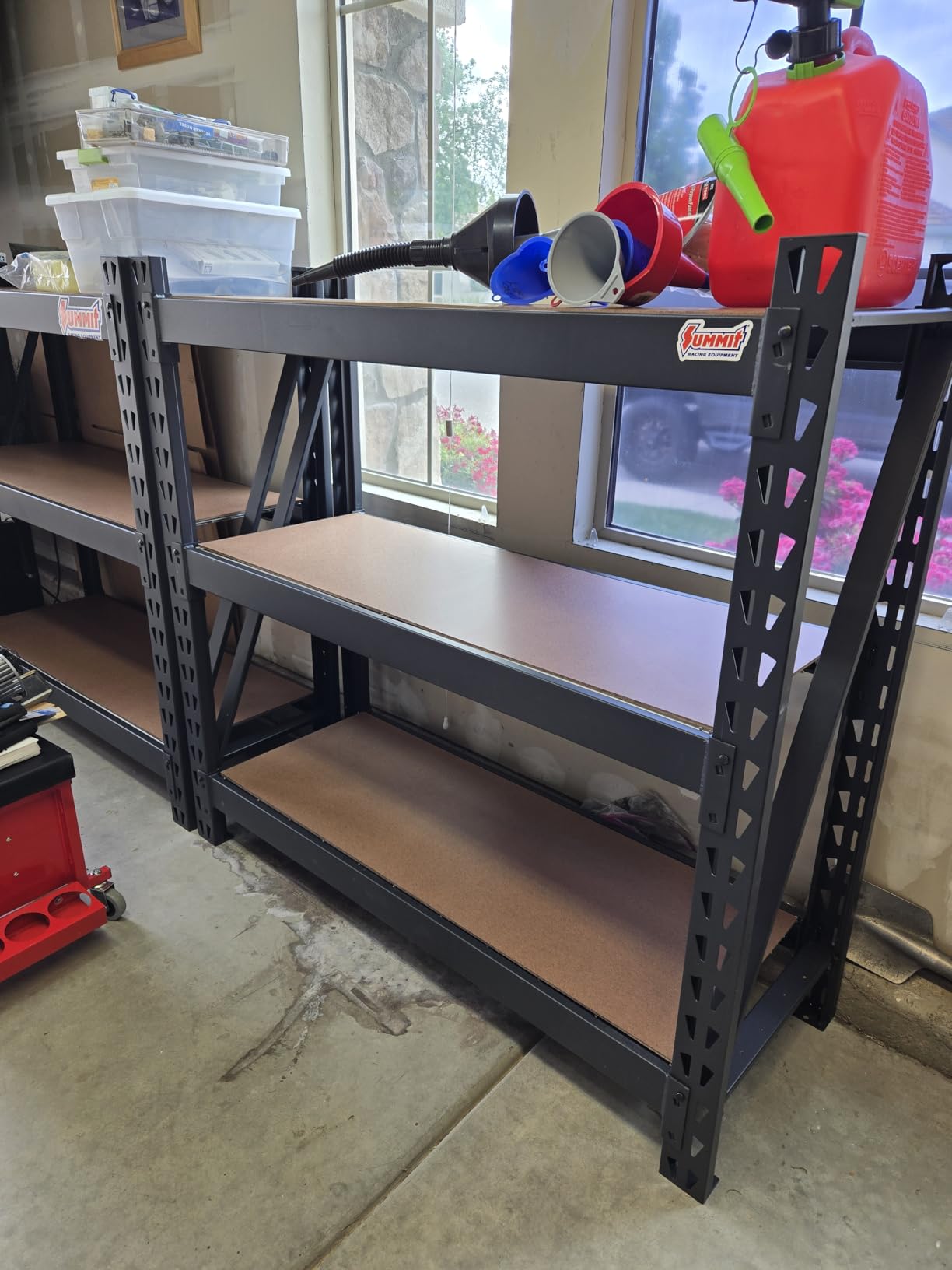 WORKPRO 77-Inch Garage Utility Shelving, 6400 lb Heavy-Duty Rack, 77