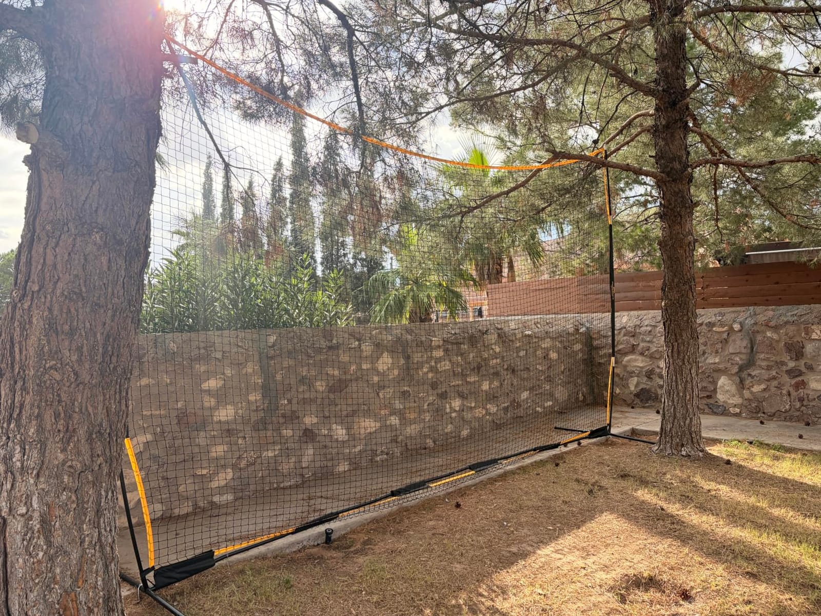 PodiuMax 16x10FT Barricade Backstop Net, Baseball Basketball Barrier with Upgrade Steel Frame, Protective Net for Baseball, Lacrosse, Soccer, Basketball & More customer photo 1