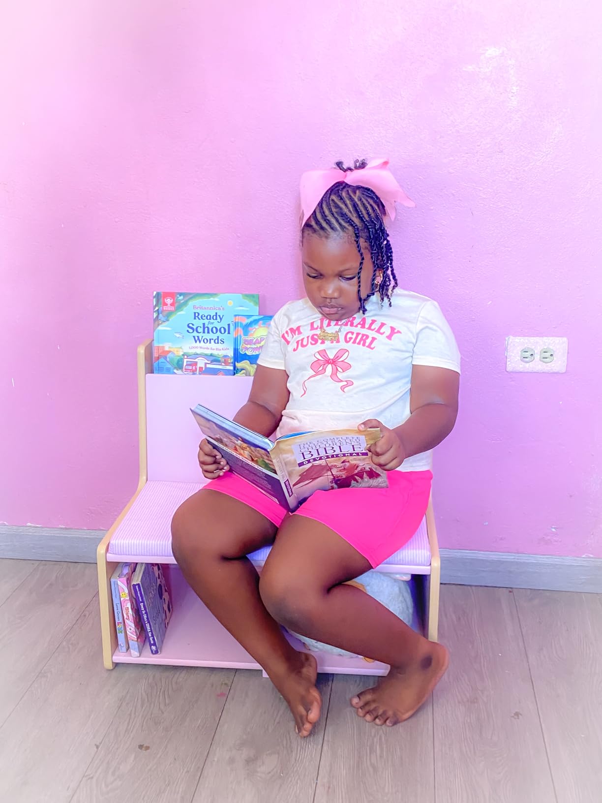Delta Children - GapKids Reading Nook with Padded Bench - Greenguard Gold Certified, Pastel customer photo 1