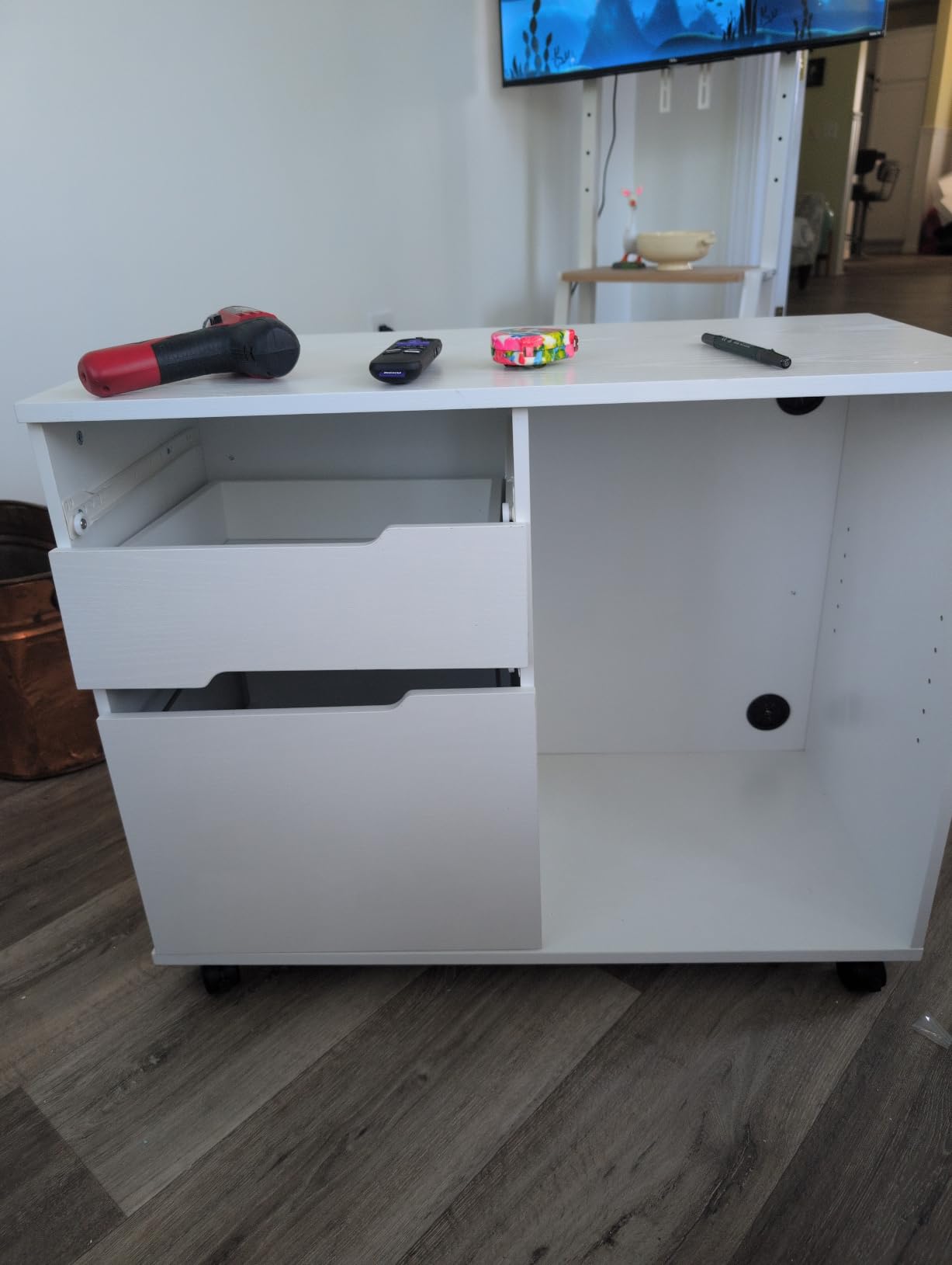 DUMOS File Cabinet with 3 Drawers, Wood Under Desk Storage Printer Stand customer photo 1