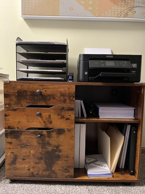 DUMOS File Cabinet with 3 Drawers, Wood Under Desk Storage Printer Stand customer photo 2