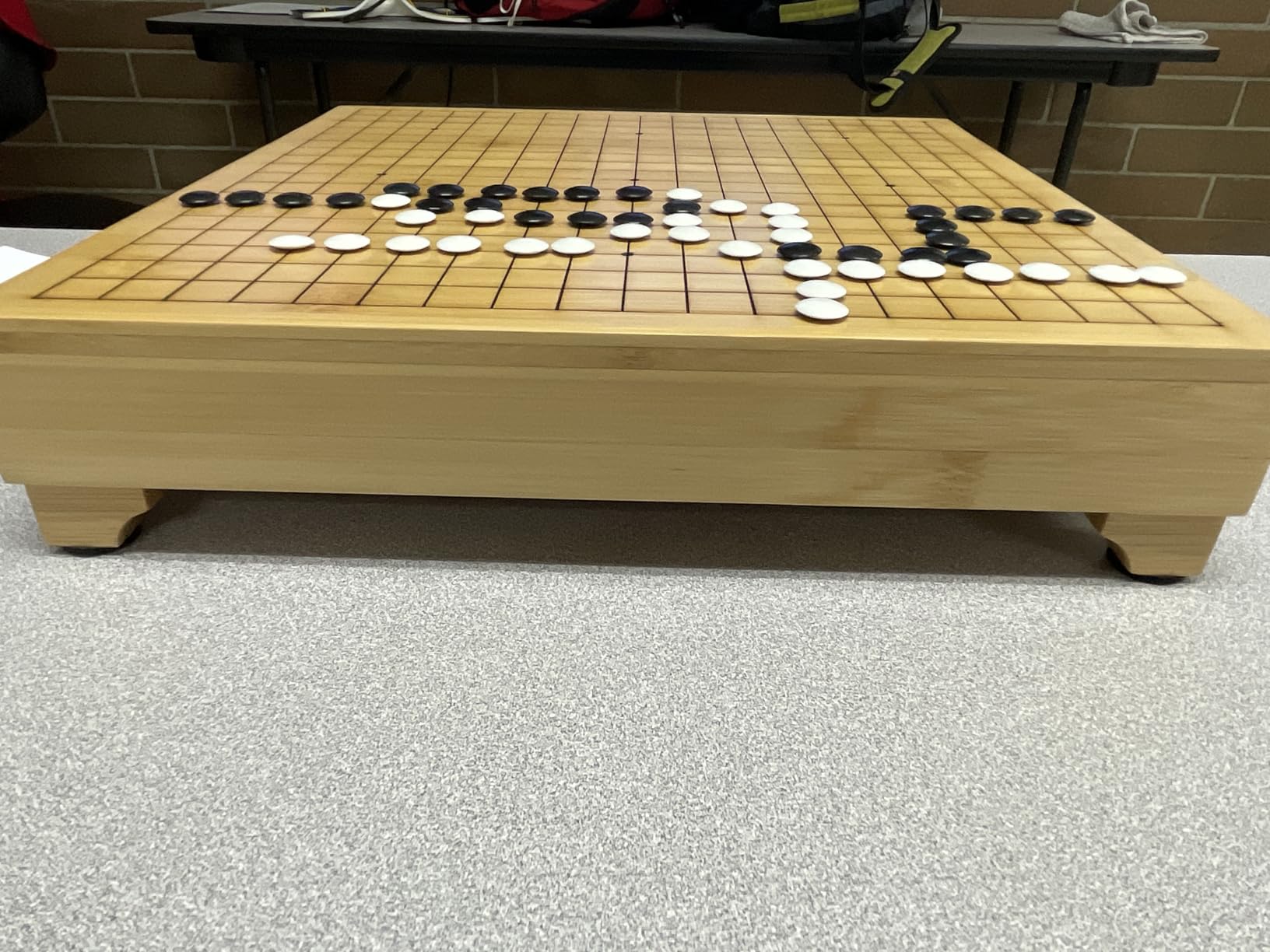Bamboo Go Game Set - 12.6 x 12.2-Inch Wooden Board with Pull-Out Storage Drawers & Double Convex Melamine Stones - Full-Size Baduk/Weiqi Strategy Game by Yellow Mountain Imports customer photo 1