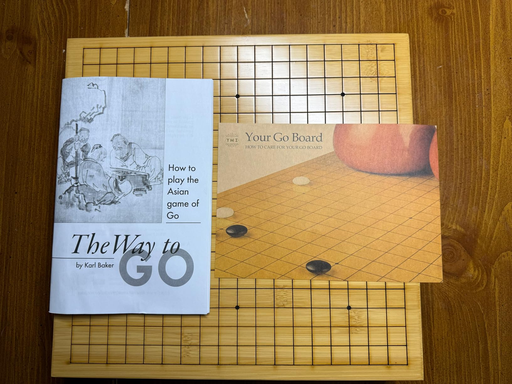 Bamboo Go Game Set - 12.6 x 12.2-Inch Wooden Board with Pull-Out Storage Drawers & Double Convex Melamine Stones - Full-Size Baduk/Weiqi Strategy Game by Yellow Mountain Imports customer photo 2
