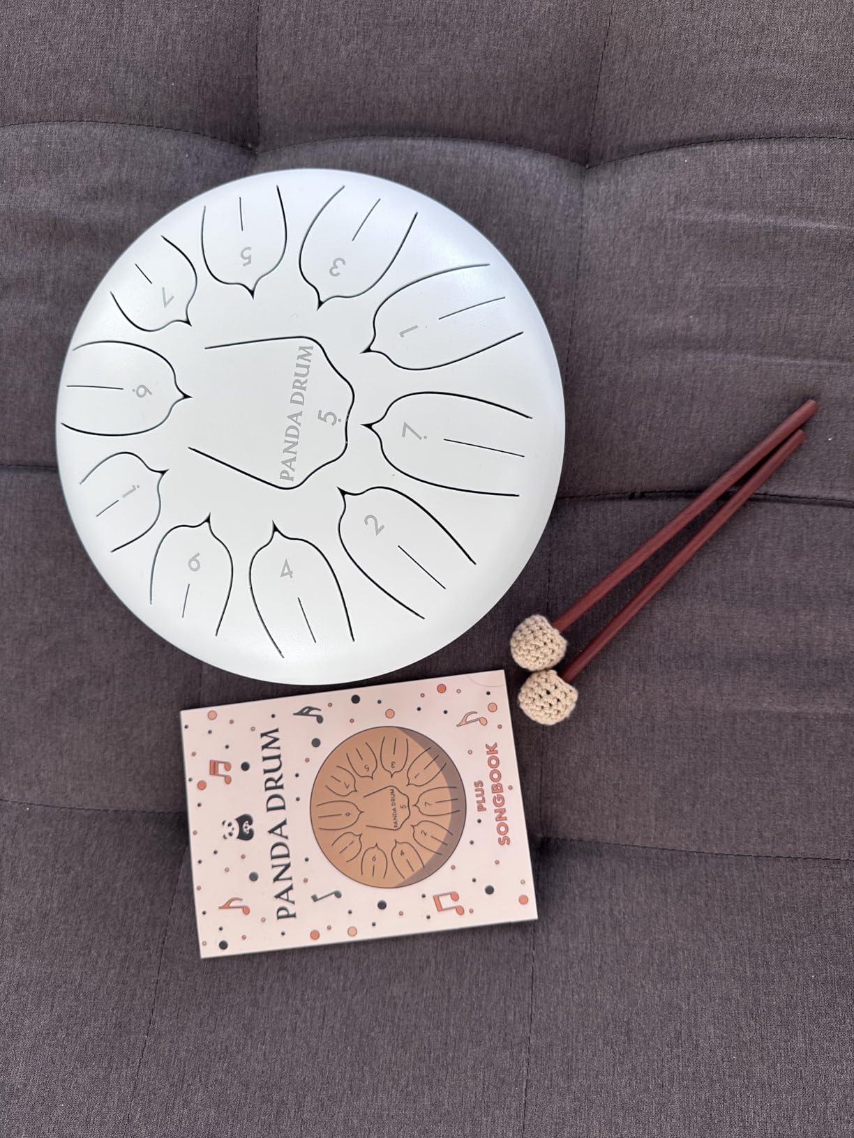 Plus (Sandstone) | Steel Tongue Drum | 11 Inch | Calming Handpan | with Music Book, Mallets, Carrying Bag & Finger Picks | 432 Hz Rain Drum | Calming Musical Instrument for Adults & Kids customer photo 1