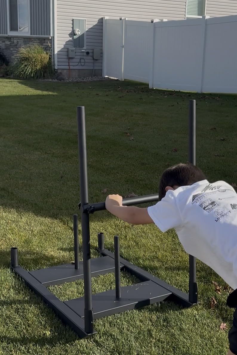 Weight Sled for Training Push Pull Workout Sled Football Speed Training Equipment Fitness Sled for Athletic Exercise, Speed Improvement and Strength Training customer photo 1
