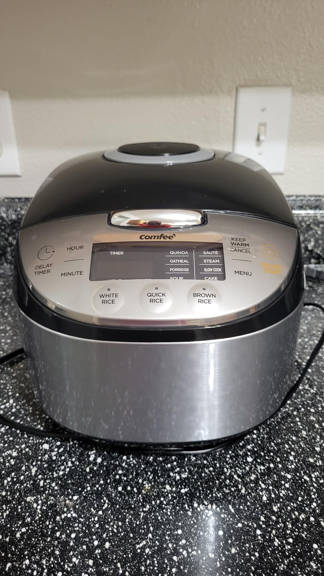 COMFEE' Japanese Style Rice Cooker with Fuzzy Logic, 10-Cups Uncooked Rice | large capacity, 11 presets, auto keep warm, 24-hr delay timer customer photo 2