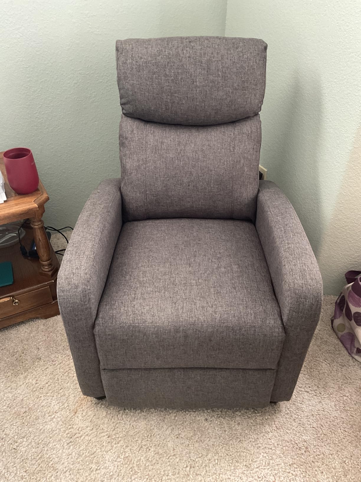 Sweetcrispy Recliner Chair PU Leather Recliner Sofa No Massage, Home Theater Seating with Lumbar Support, Adjustable Push Back Overstuffed High-Density Sponge Reclining for Living Room, Black customer photo 1