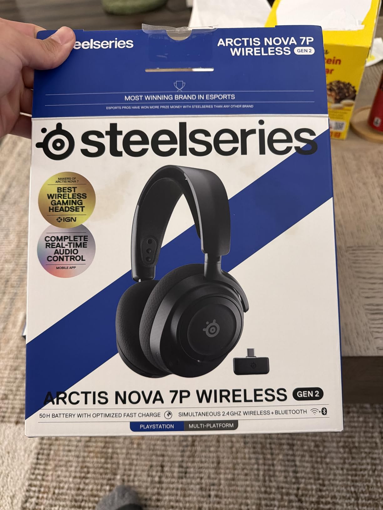 SteelSeries Arctis Nova 7P Wireless Gen 2 Gaming Headset - Real-Time App Control, 50+ HR Play, Neodymium Magnetic Drivers, Mix 2.4GHz/Bluetooth, PS5, PS4, PC, Switch 1/2, Mobile - Black customer photo 2