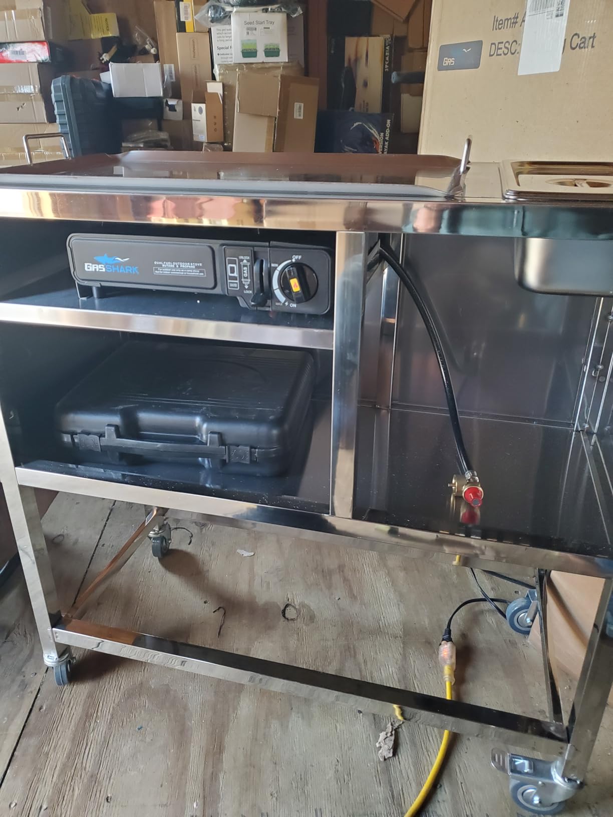 Hot Dog Cart | Stainless Steel Cart with 20