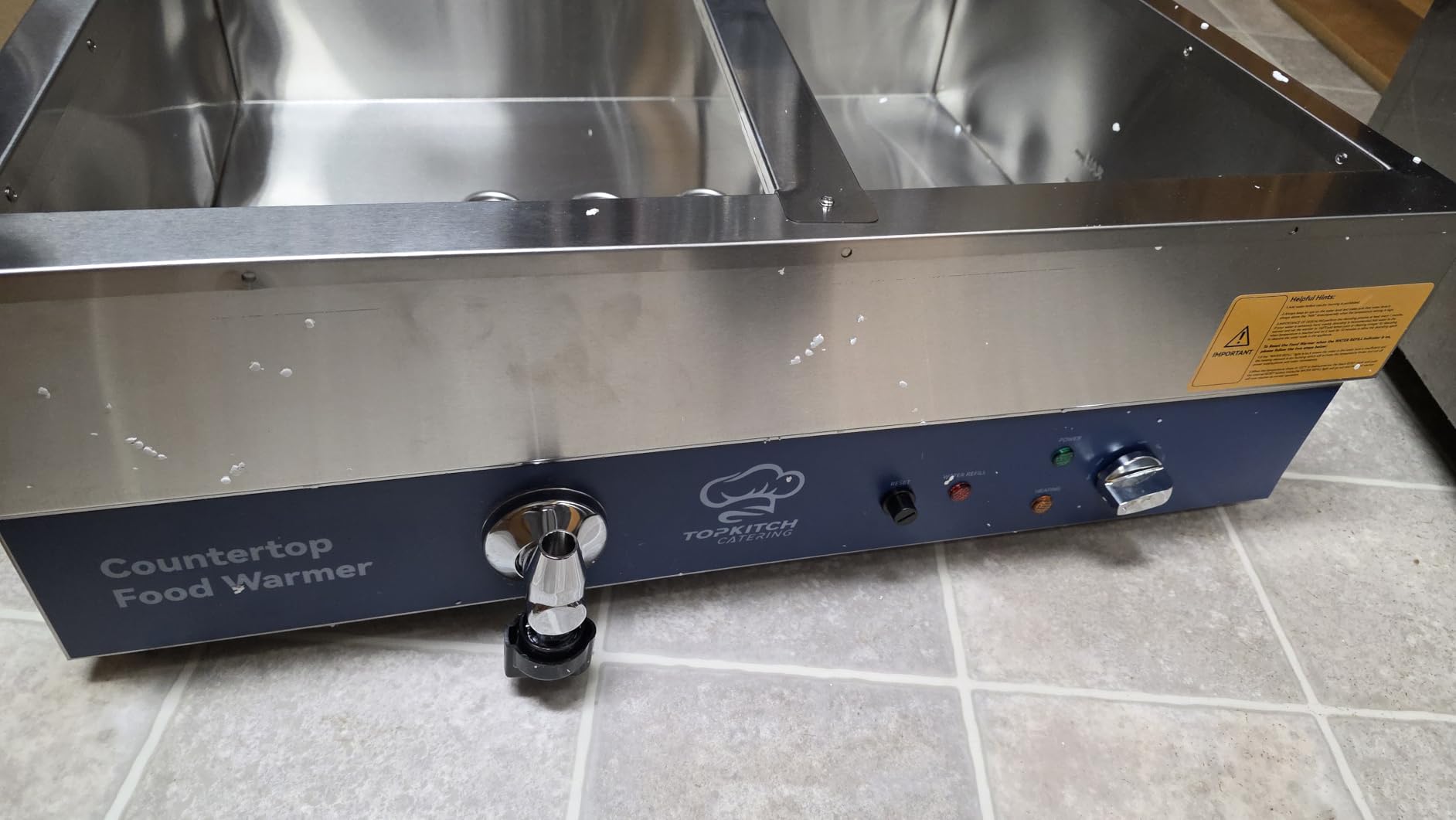 ETL Listed 6-Pan Commercial Food Warmer, Electric Steam Table, 120V 1700W Stainless Steel Buffet Catering Food Warmer with Undershelf and Workspace, for Restaurant. customer photo 2