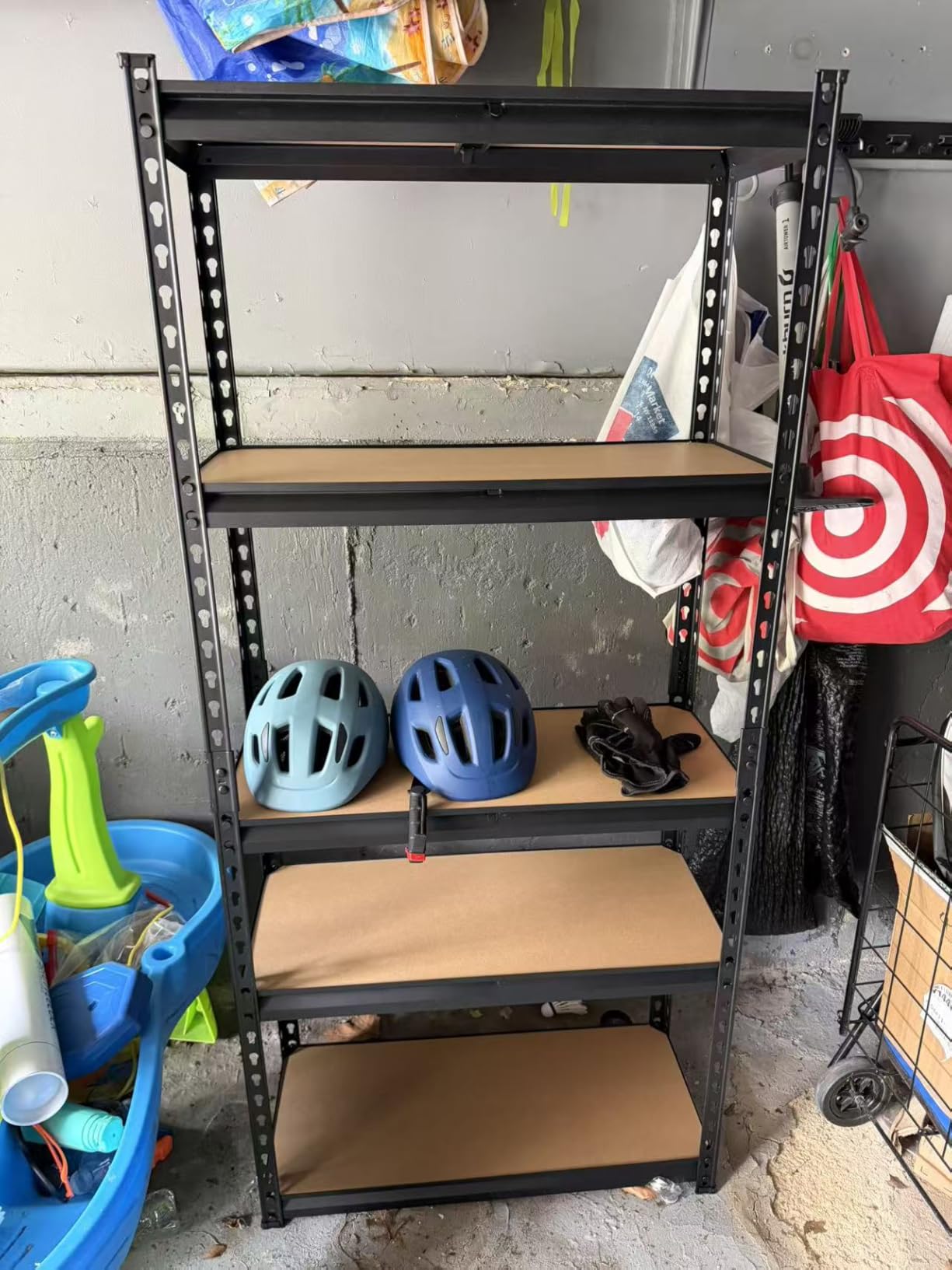 Garage Storage Shelves 72'',Ajustable Garage Shelving Units, Storage Shelves Heavy Duty, Metal Shelving for Basement, Warehouse, Workshop, Pantry, Closet, 2400 LBS, 16