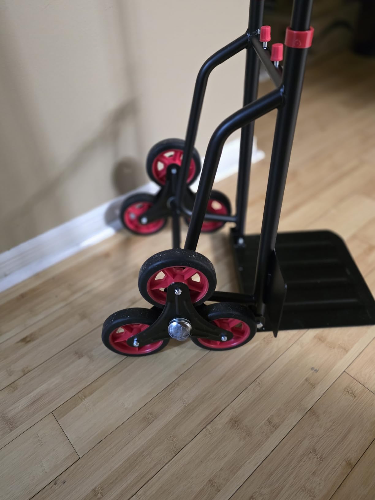 Stair Climbing Cart, 440 lbs Capacity Stair Climber Dolly, Hand Truck with Stair-Climbing Wheels & One-Touch Retractable Handle, Thickened Upgraded Steel Tube Folding Stair Climbing customer photo 2