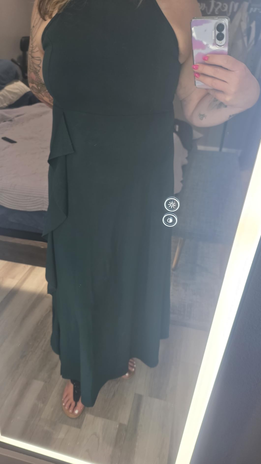 Women's High Neck Sexy Split Evening Cocktail Party Maxi A-Line Long Formal Dress customer photo 1