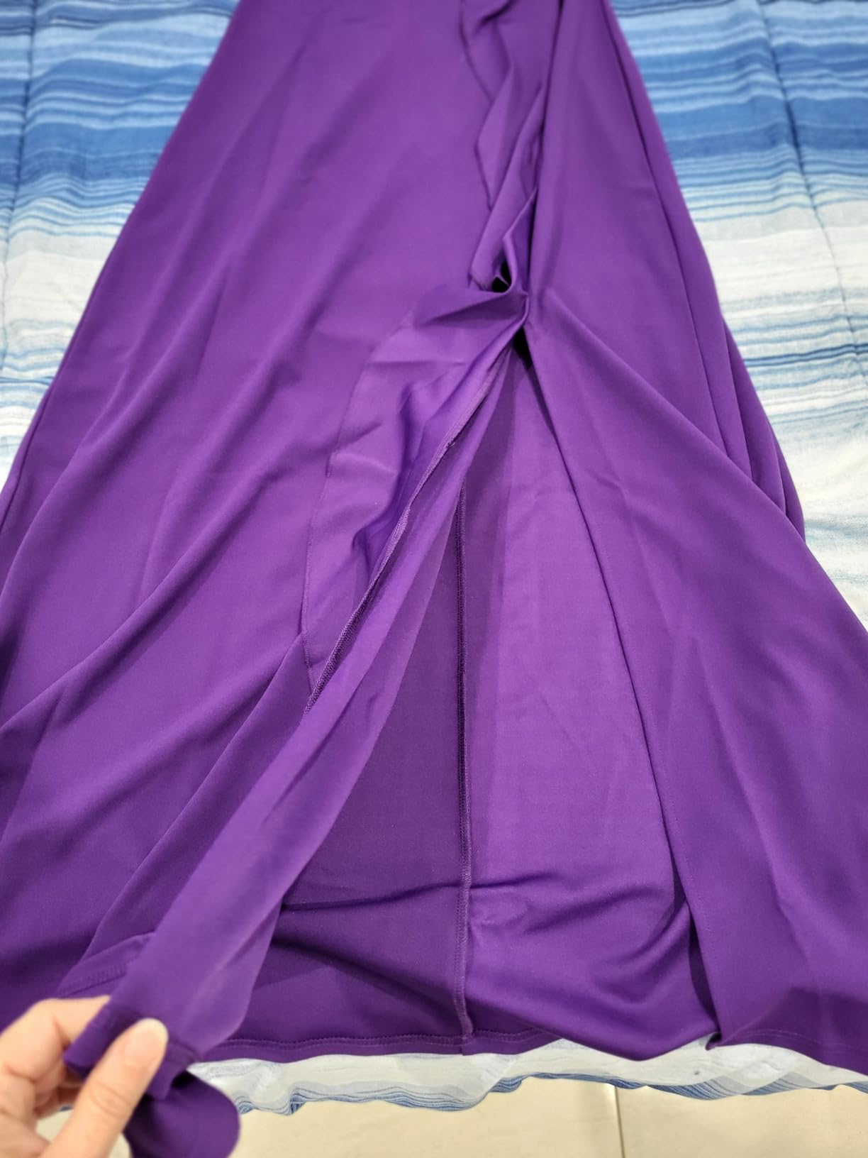 WOOSEA Women's High Neck Sexy Split Evening Cocktail Party Maxi Long Formal Dress customer photo 2