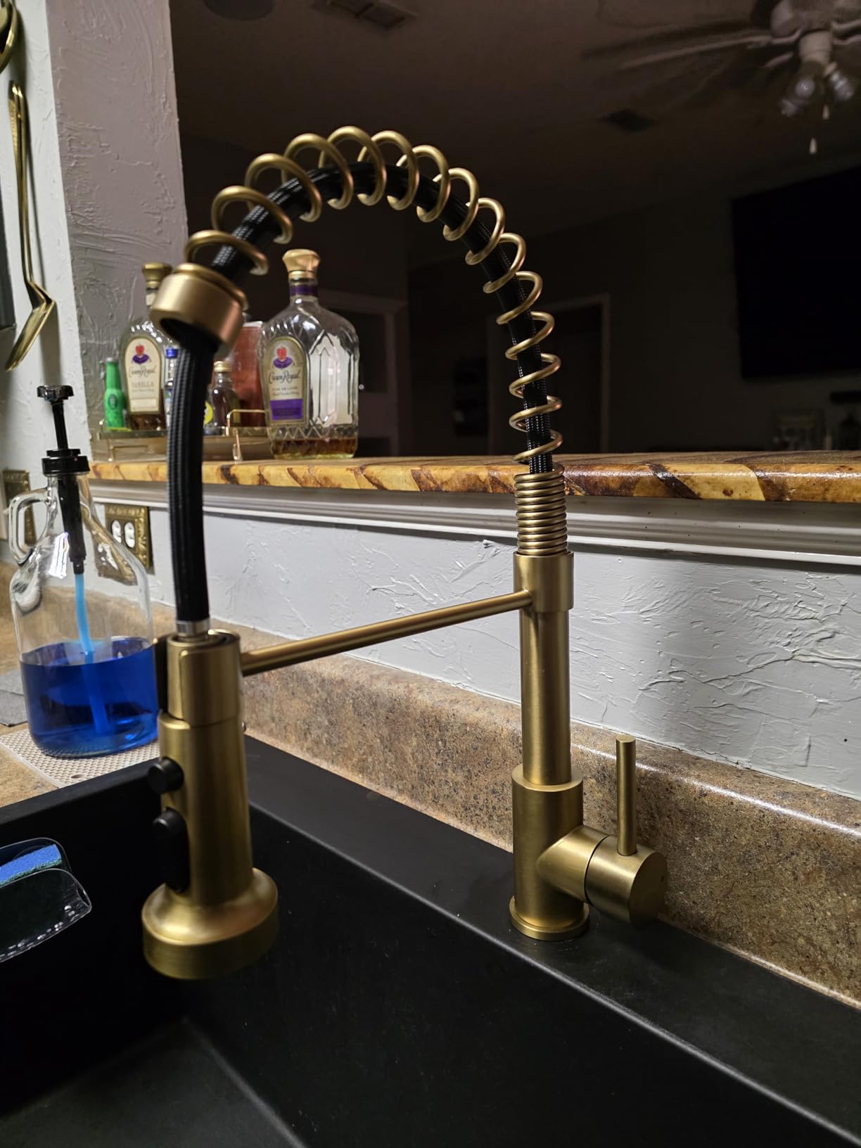 AIMADI Touchless Kitchen Faucet with Pull Down Sprayer, Brushed Nickel | Motion Sensor Kitchen Sink Faucet, Smart Hands Free, Stainless Steel Spring Faucets for Farmhouse RV Utility Sink, 1 or 3 Hole customer photo 2