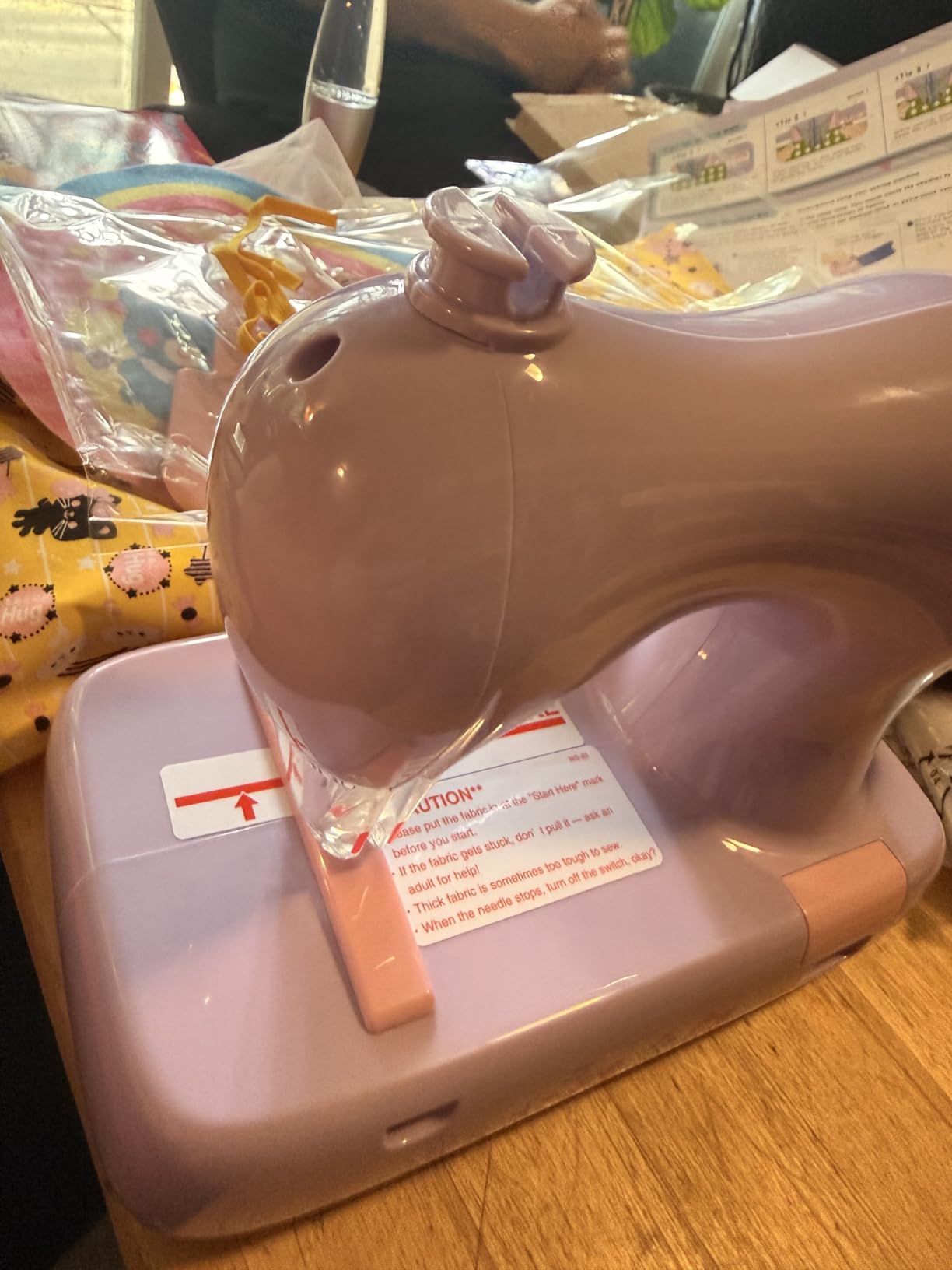 AXE YAMAZAKI Hug Yarn Sewing Machine for Kids 6+ Years | Beginner-friendly, Junior learning sewing machine, Great for kids crafts, Easy Sewing, Birthday Girls customer photo 2
