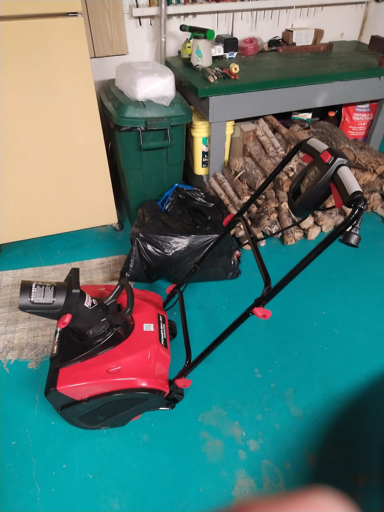 PowerSmart Electric Snow Blower, 21-Inch Corded Snow Thrower, 15-Amp, with LED Light for Yard Driveway Deck customer photo 2