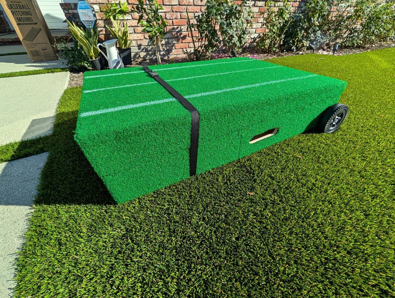 GoSports Portable Baseball Pitching Mound with Stride Lines - 80 x 28 x 6 Inches - Foldable Pitching Mound customer photo 2