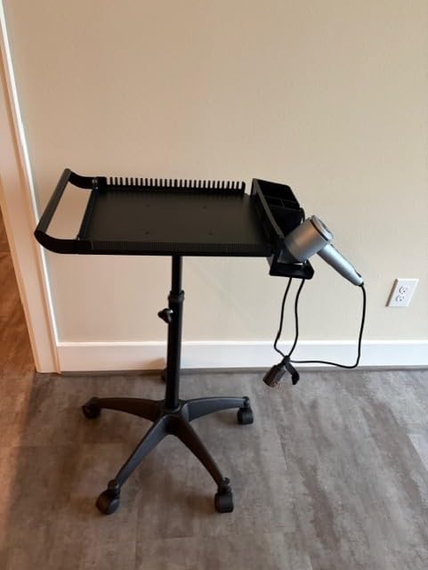 Hairstylist Rolling Cart, Salon Tray Cart on Wheels, Salon Trolley Braiding Hair Rack,Coloring Tray with Holder, Rolling Tool Trolley Hairstylist Station Organizer customer photo 1