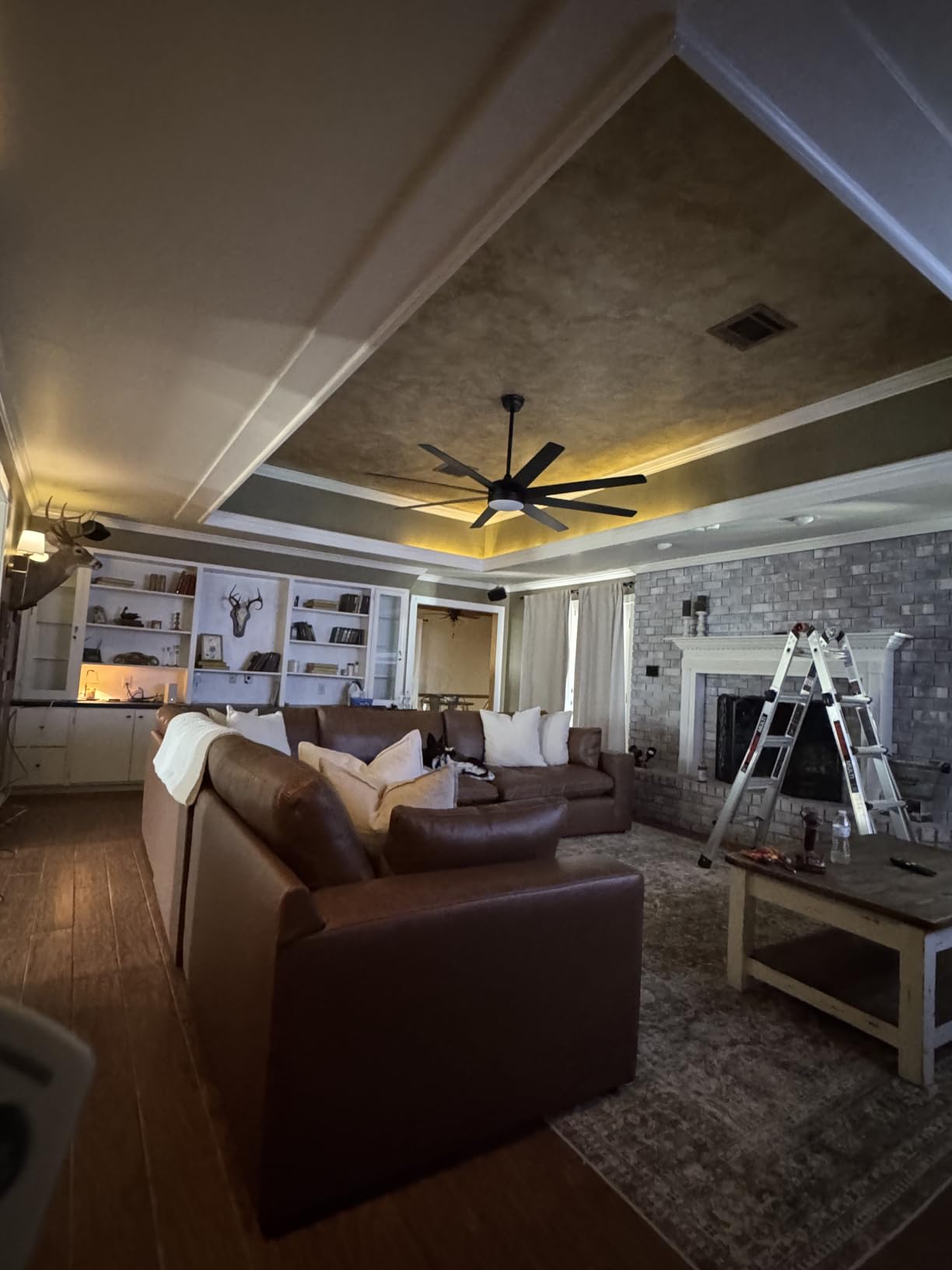60'' Black Ceiling Fan No Lights for Indoor/Covered Outdoor | Remote/APP Control, 5980 CFM Airflow, Quiet DC Motor, Reversible Airflow, 8 Blades Modern Overhead Fan for Patio, Garage customer photo 1