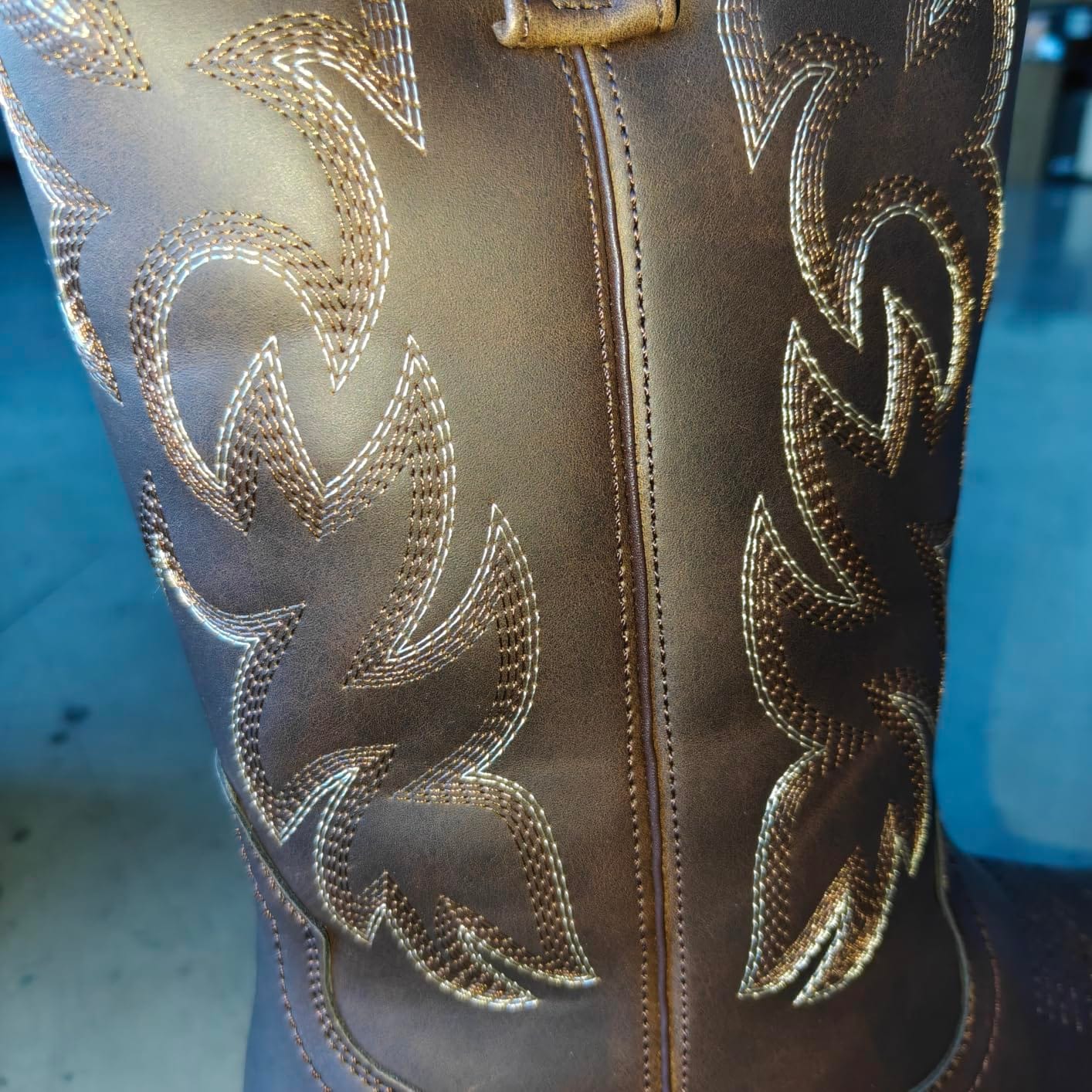 J's.o.l.e Cowboy Boots Men's Square Toe Wide Calf Pull On customer photo 1