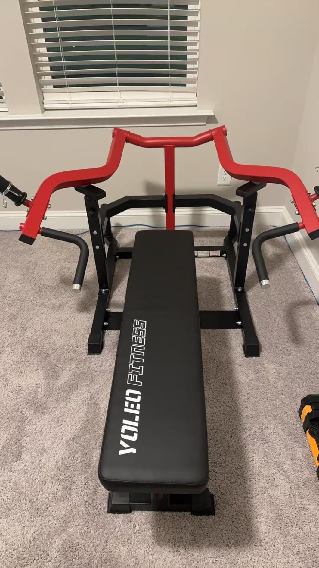 YOLEO Chest Press Machine, 1100LBS Bench Press Machine with Separate Press Station & Adjustable Weight Bench, Independent Converging Arms customer photo 2