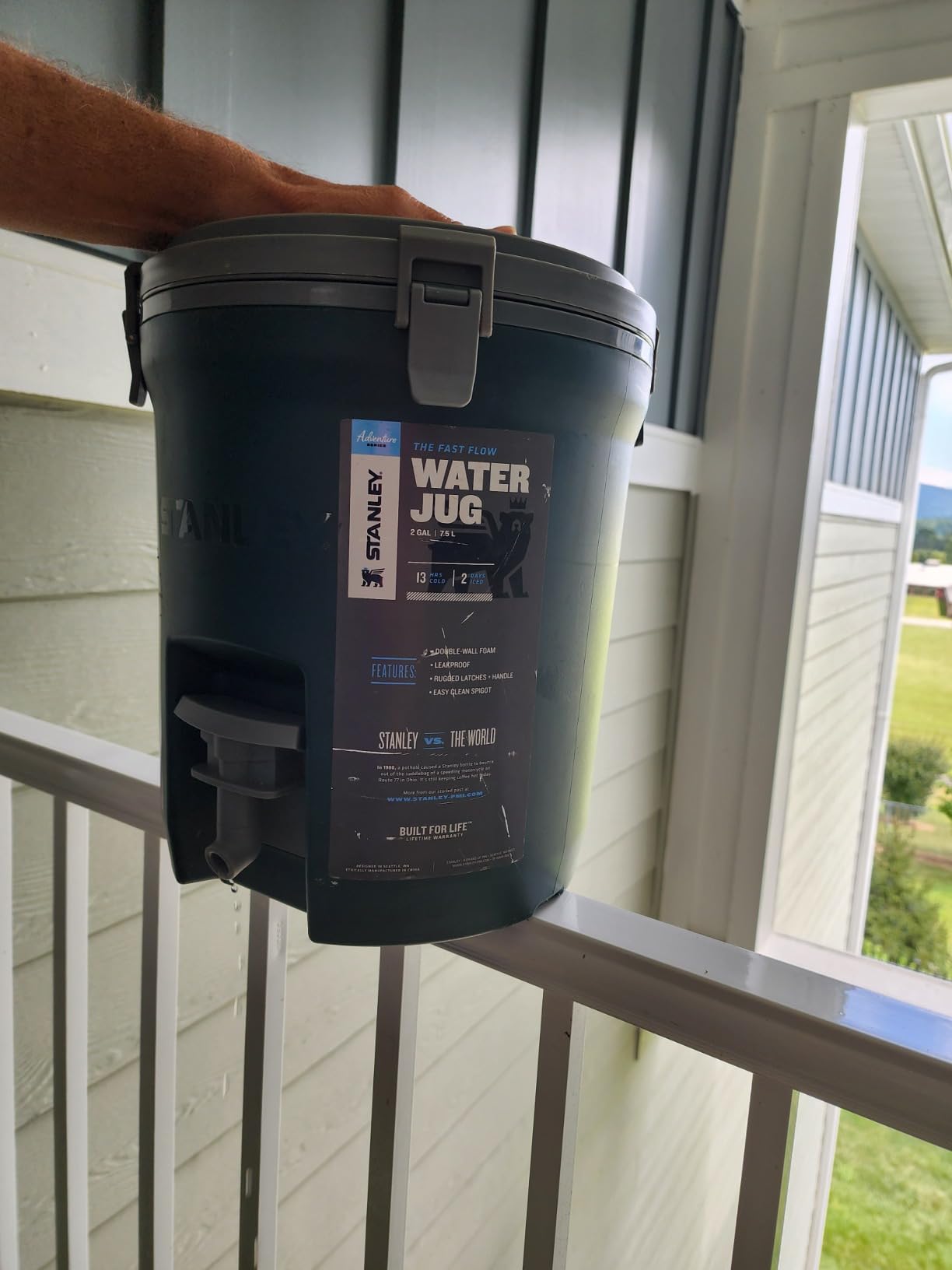 Stanley Adventure Fast Flow Water Jug | Leakproof Ice Water Dispenser | Insulated Beverage Cooler | Easy Pour Spigot and Latched Foam Lid | BPA-Free customer photo 2
