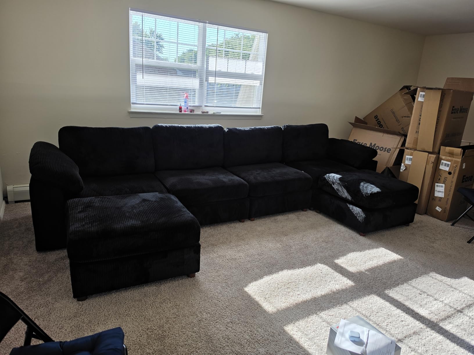 EASE MOOSE Modular Sofa,Comfortable Oversized U Shape Sectional Modular Sofa,Wide Deep seat Sectional Removable Washable Sofa,Blue customer photo 2