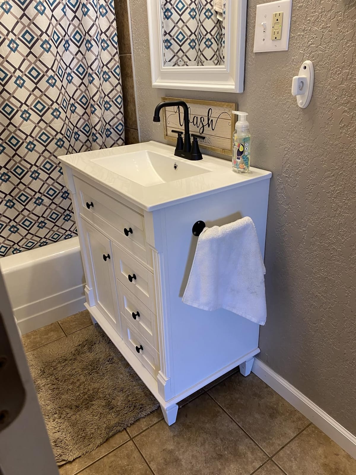 LIKIMIO 30 Inch Bathroom Vanity with Sink, Adjustable Solid Wood Legs, Nature customer photo 2