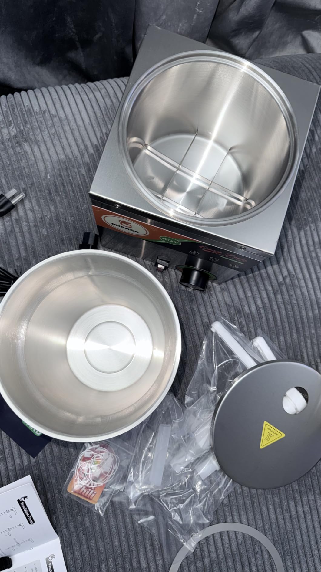 Original 4QT Nacho Cheese Dispenser Warmer, Food-Grade Stainless Steel Cheese Warmer with 2 Pump, Commercial Smart Nacho Cheese Machine for Parties, Catering and Events (Includes Tags & Trays) customer photo 2